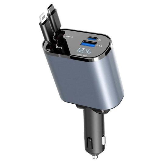 Fast 4-in-1 Car Charger | 120W | USB + Type-C